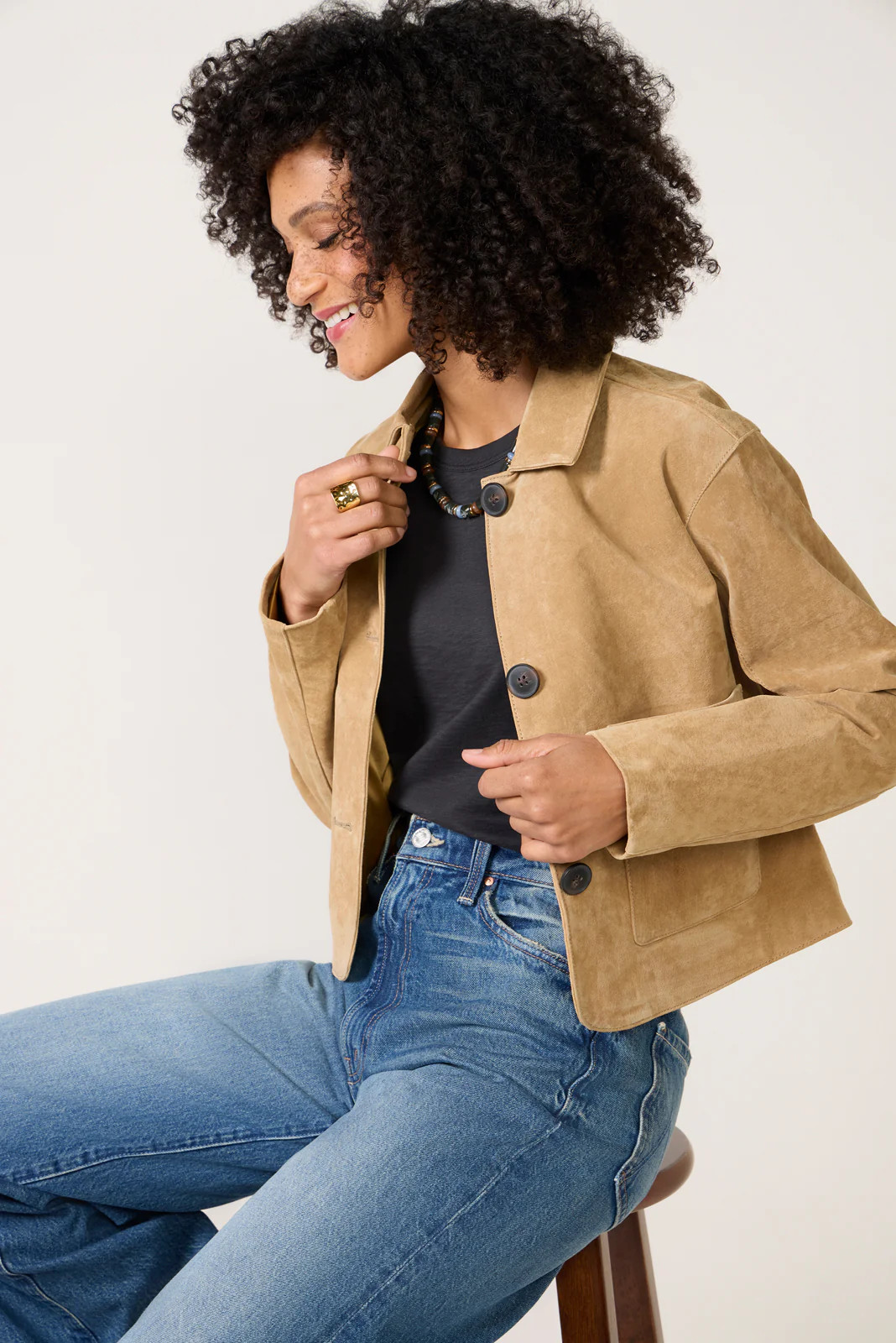 Crop Suede Jacket | Evereve