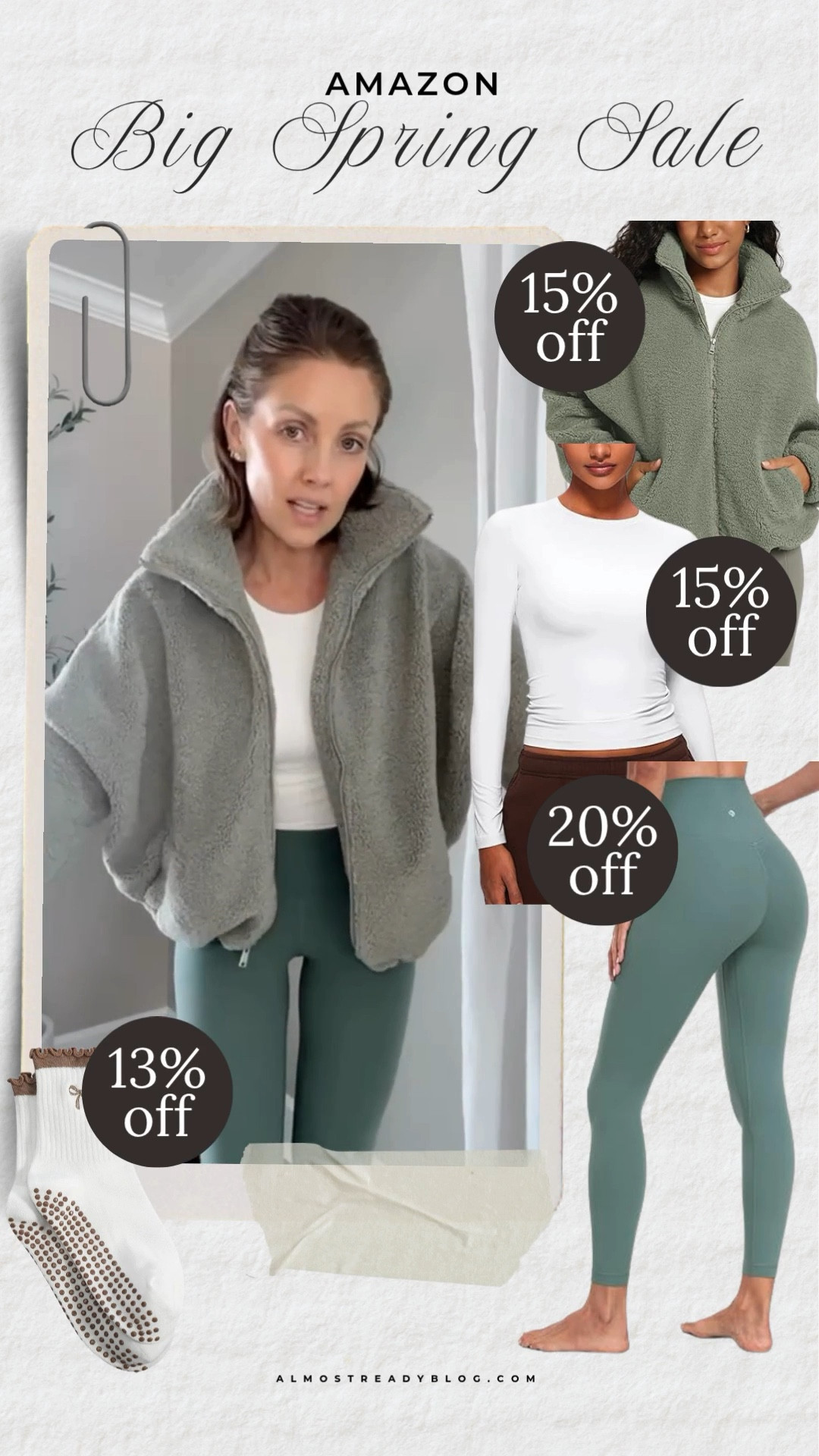 AMAZON BIG SPRING SALE
Amazon workout fit 🤍 XS Sherpa fleece / Small sports bra tank / XS leggings 

#LTKPetite #LTKSaleAlert