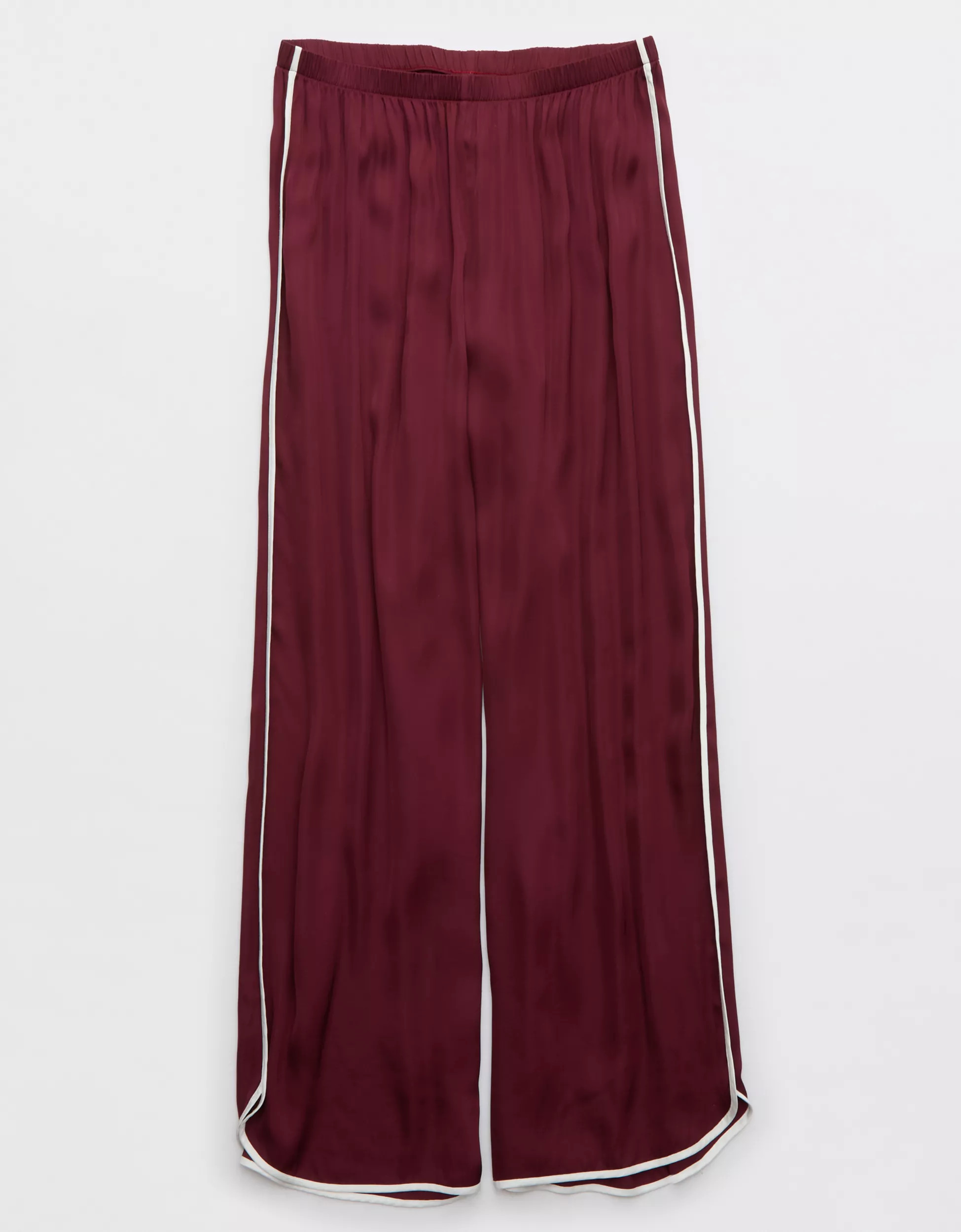 Aerie Off-Duty Satin Piping Trouser PJ | Aerie