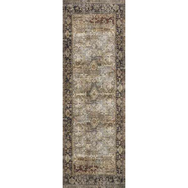 Giacinto Oriental Olive/Charcoal Area Rug | Wayfair North America