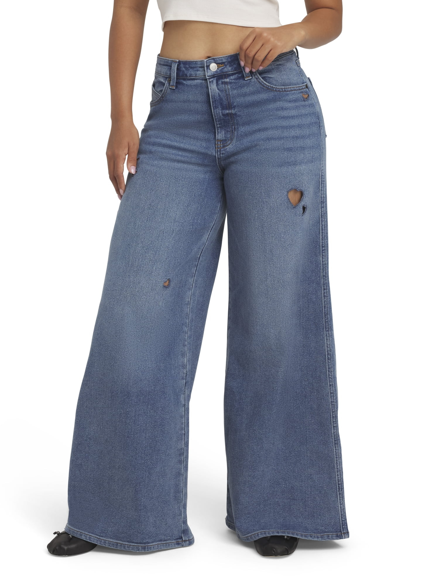Mills by Millie Bobby Brown Women's Wide Leg Jean, Sizes 00-18 | Walmart (US)