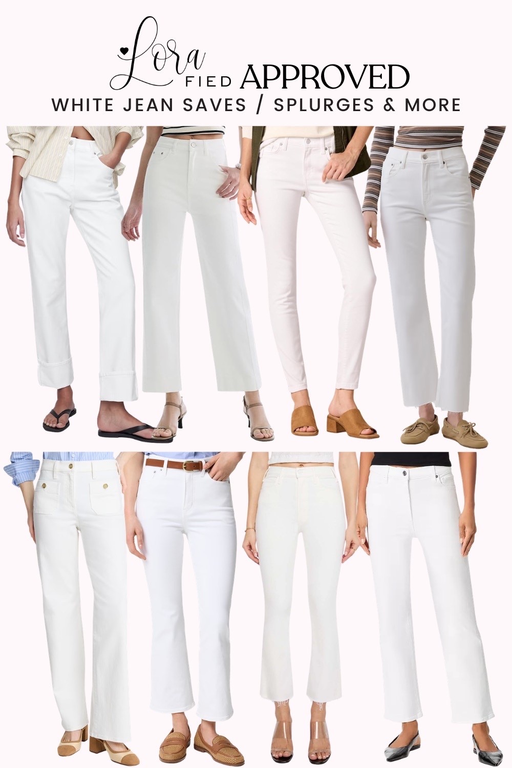 Save + splurge white jeans ✨ linking these and more 😍

#LTKSeasonal #LTKootd