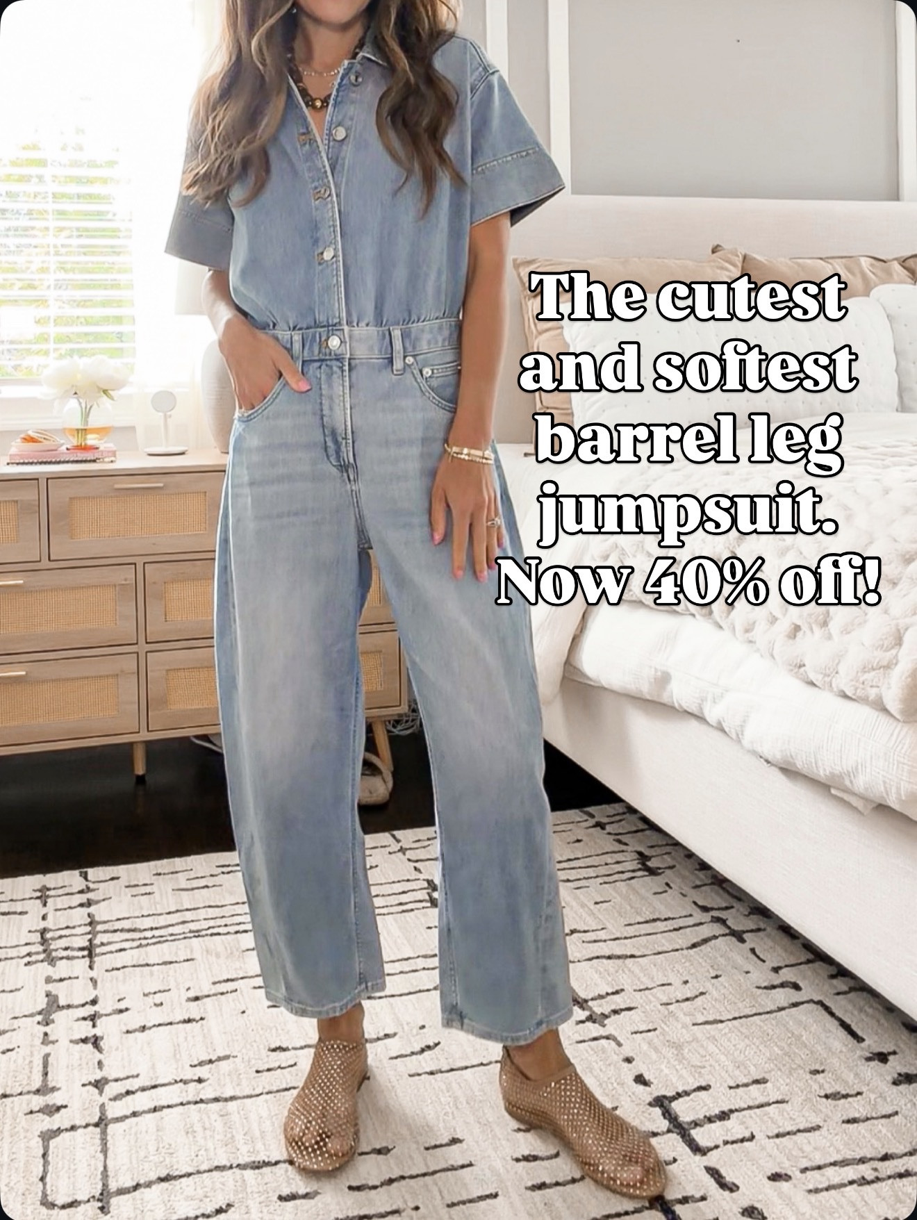 The softest denim jumpsuit and it’s now 40% off 😭👏🔗⬇️ wearing size xs petite

#LTKootd #LTKmomlife #LTKSeasonal