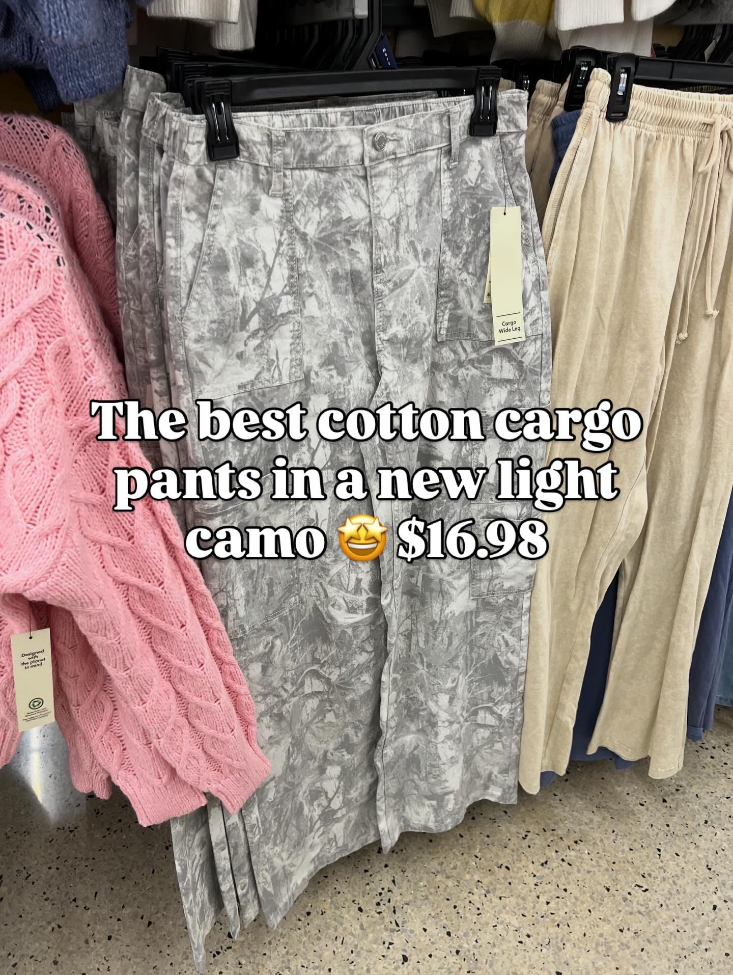 I own these pants in solid black and they’re my go to pants for spring and fall! This light camo is the newest colorway. #walmartfashion 

#LTKFindsUnder50