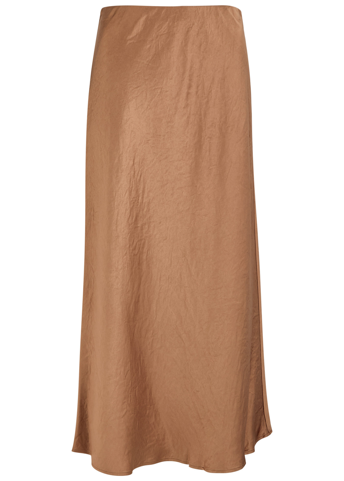 Alessio crinkled satin midi skirt | Harvey Nichols