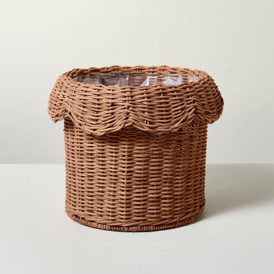 Scalloped Rattan Planter Basket - Hearth & Hand™ with Magnolia | Target