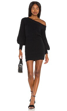 Line & Dot Rebecca Off Shoulder Dress in Black from Revolve.com | Revolve Clothing (Global)