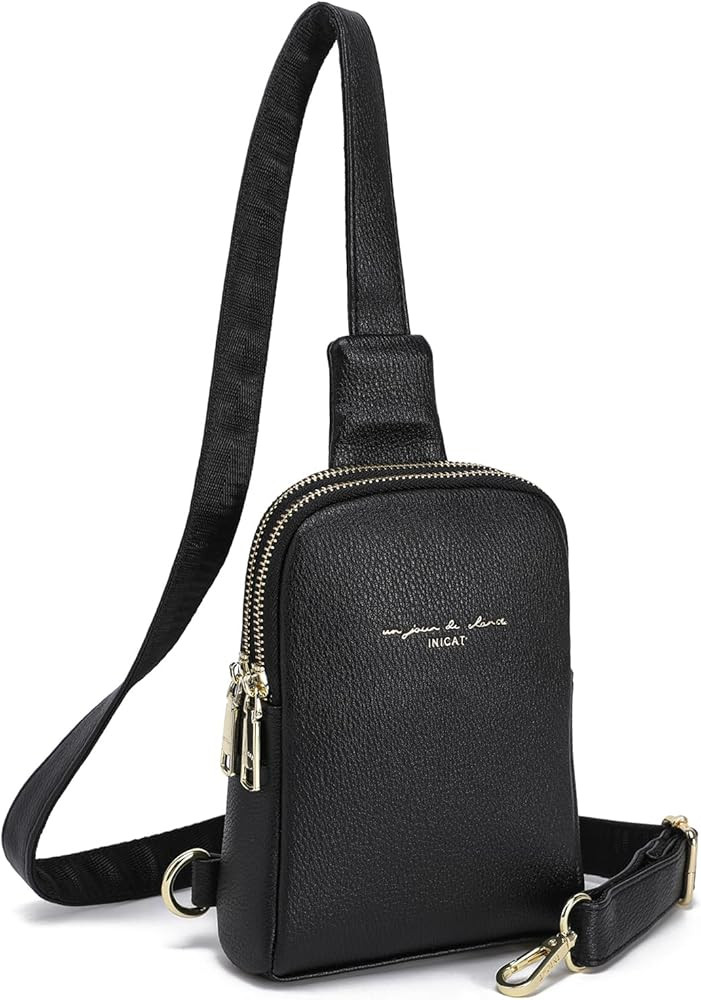 INICAT Small Crossbody Sling Bags for Women Vegan Leather Cell Phone Purse Fanny Packs for Women ... | Amazon (US)