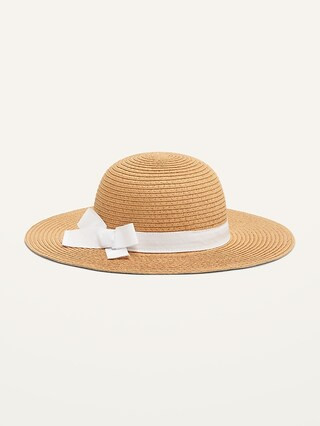 Straw Ribbon Bow-Tie Sun Hat for Baby | Old Navy (US)