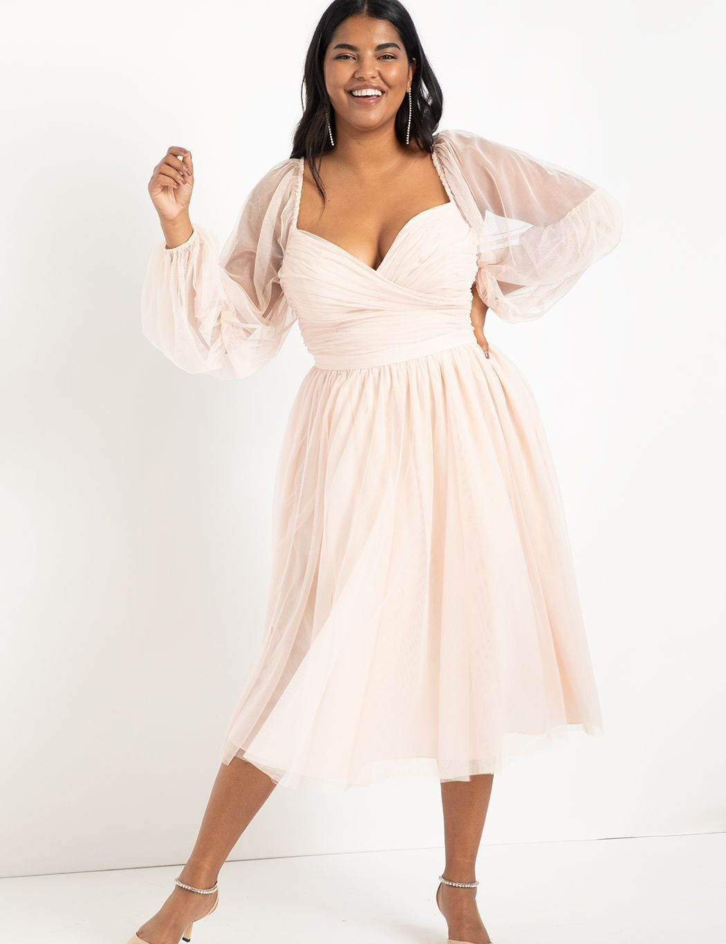 Tiered Puff Sleeve Dress | Eloquii