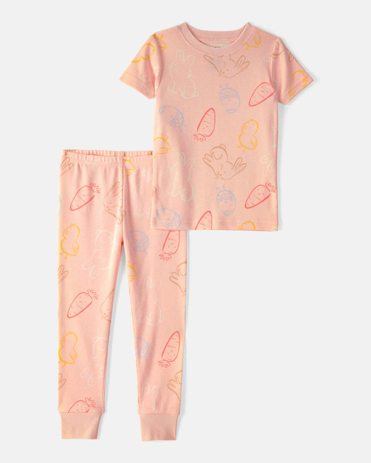 Toddler Girl Easter Bunny 100% Cotton Snug Fit 2-Piece Pajama Set - Pink | Carter's | Carter's Inc