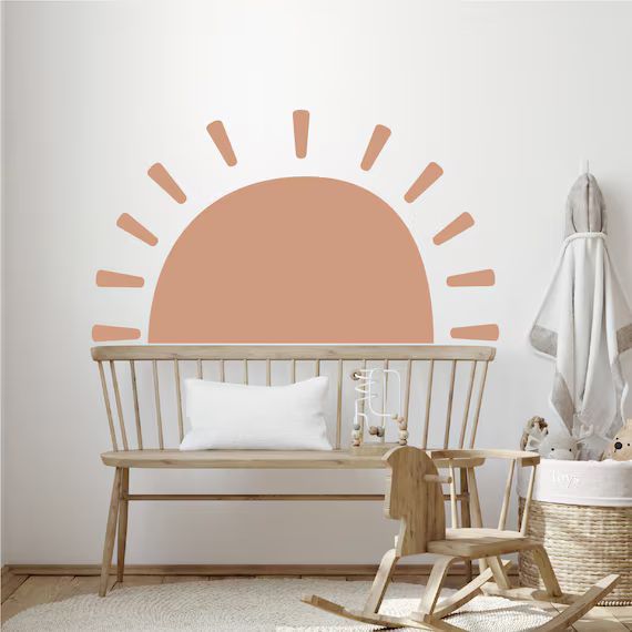 Sun Wall Decal  Boho Sun Wall Decal  Sun Wall Sticker  Hand - Etsy Philippines | Etsy ROW