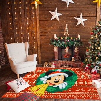 Disney 78-in Wreath Rug | Lowe's