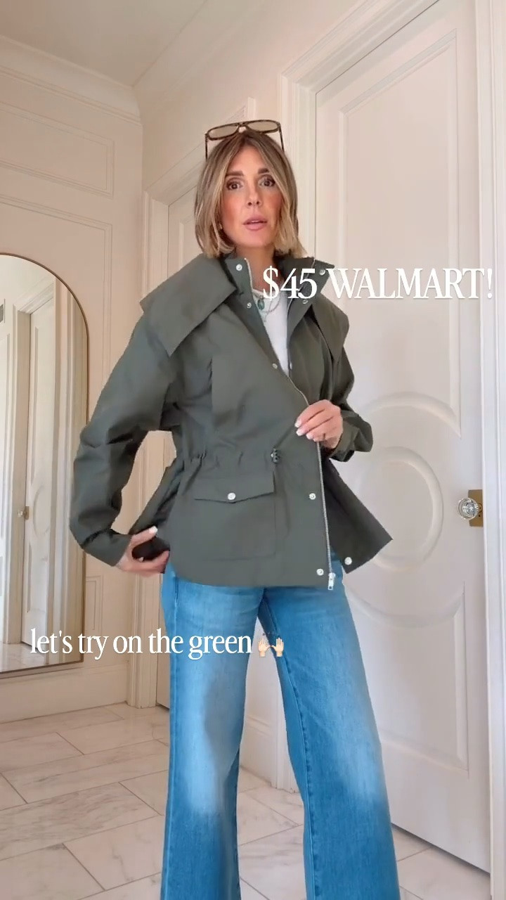 This Walmart jacket cinches and is under $50!! Such a great find. I'm wearing size small

#LTKootd #LTKSeasonal #LTKOver40
