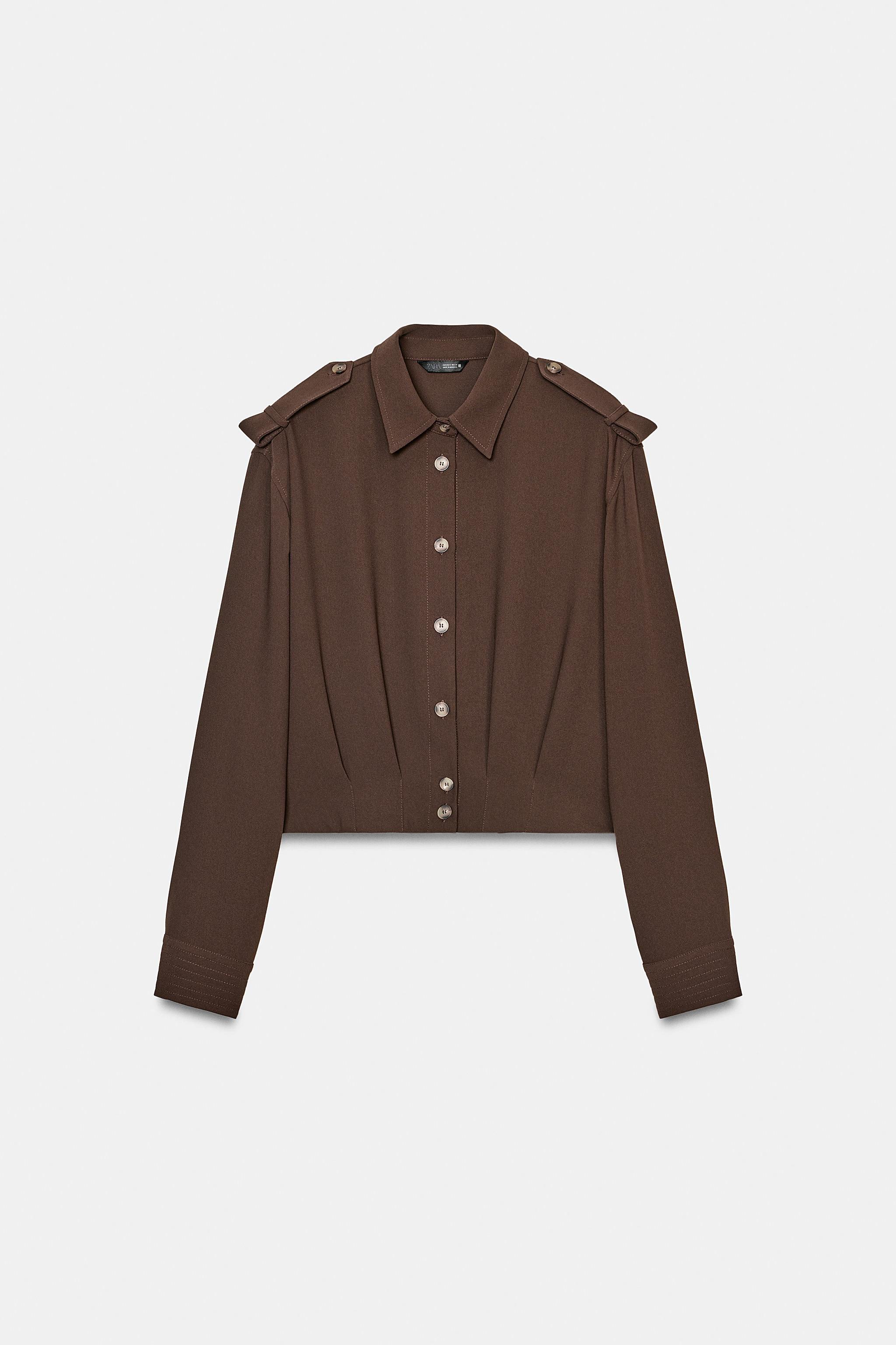 SHORT SHIRT WITH SHOULDER TABS | Zara US