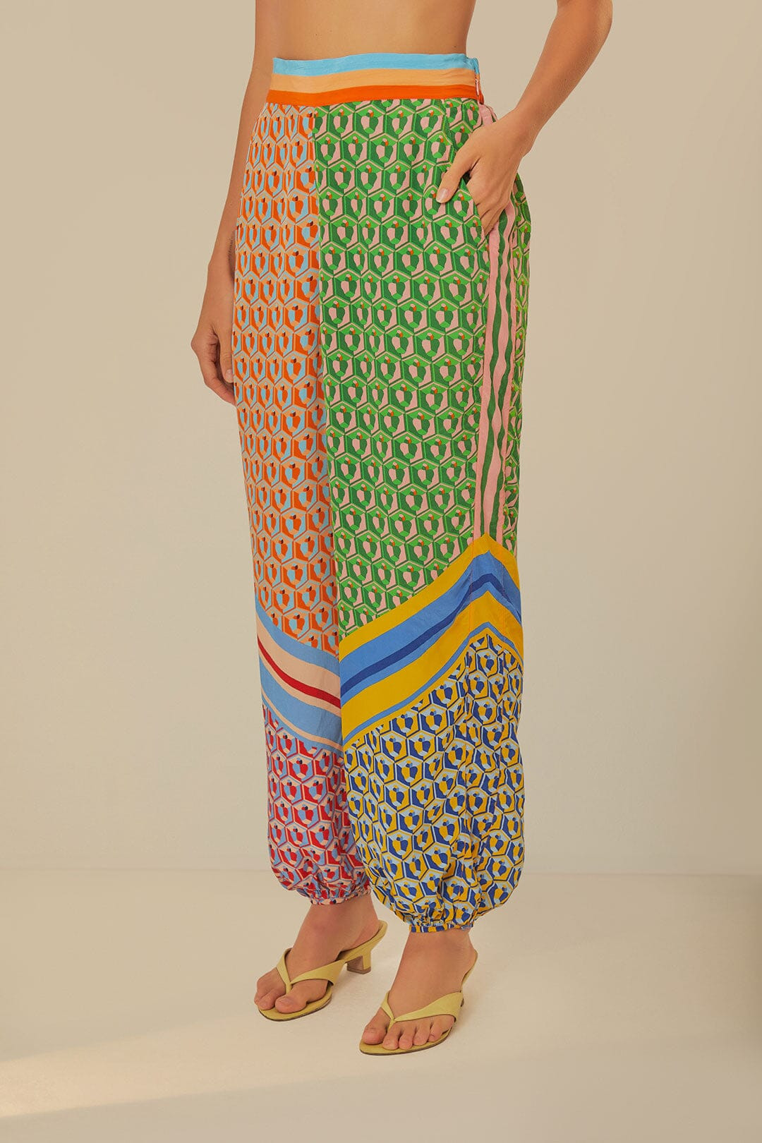 Mixed Cashew Scarf Pants | FarmRio (US)