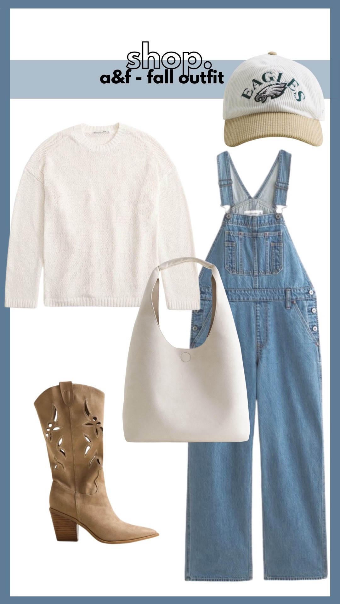 Abercrombie outfit, fall outfits, a&f outfits, denim outfits, boots, overalls, hat, shoulder bag, sweater 

#LTKSeasonal #LTKShoeCrush #LTKStyleTip