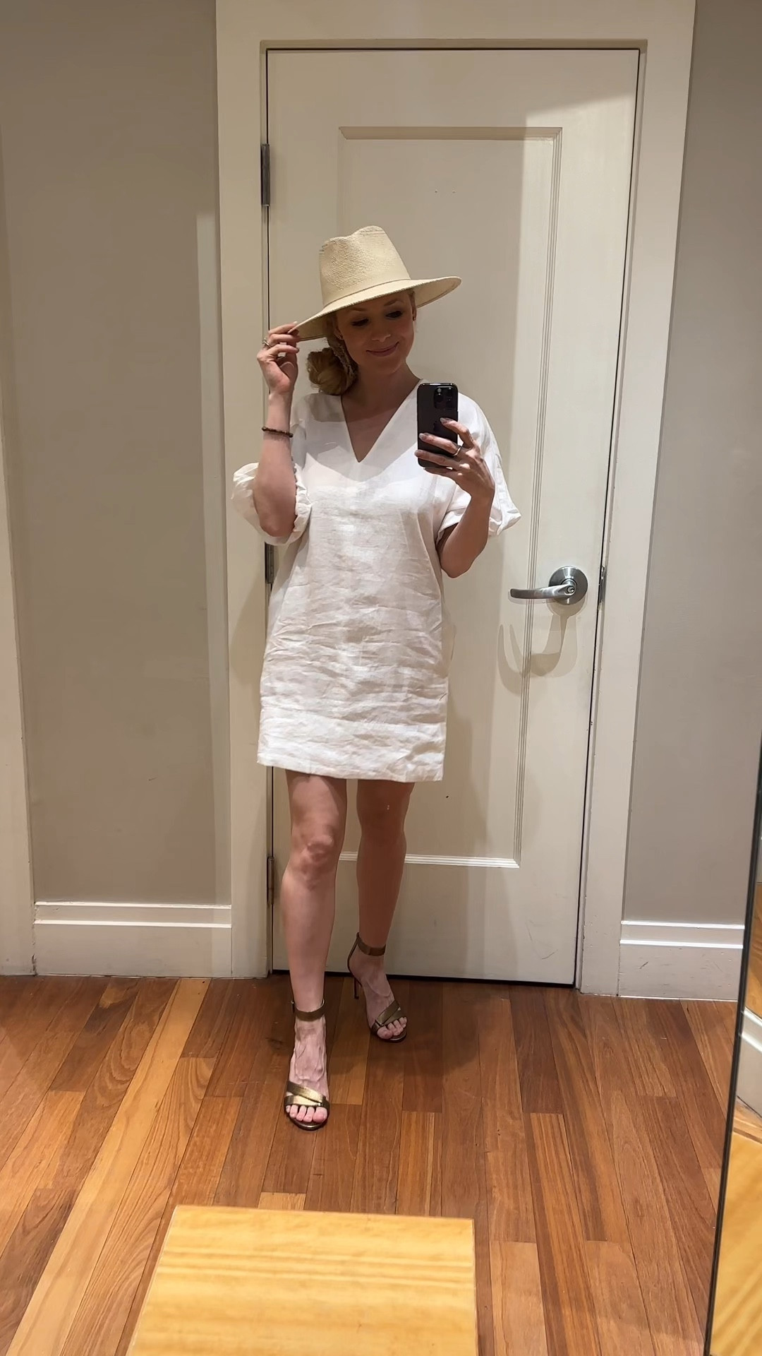 Soft and lightweight white linen sundress perfect for cocktail hour or vacation mode. Belle sleeves add a touch of femininity and there are POCKETS. Sun Hat is a nice touch too 
#Bananarepublic 

#LTKparties #LTKSeasonal #LTKtravel
