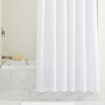 Plush Waffle Shower Curtain | West Elm (US)