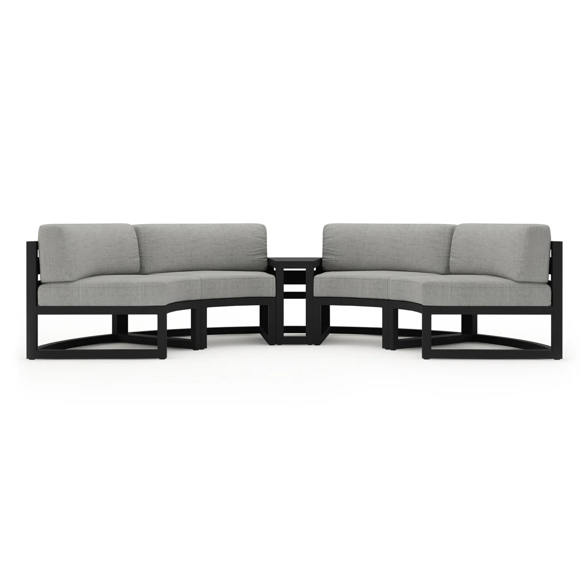 Bergeron Outdoor Curved Patio Sectional with Sunbrella Cushions | Wayfair North America