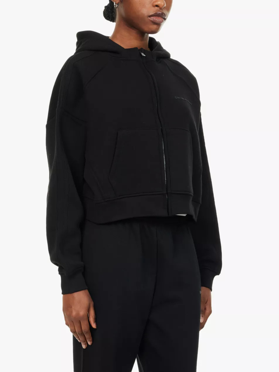 Trademark zipped cotton-blend hoody | Selfridges
