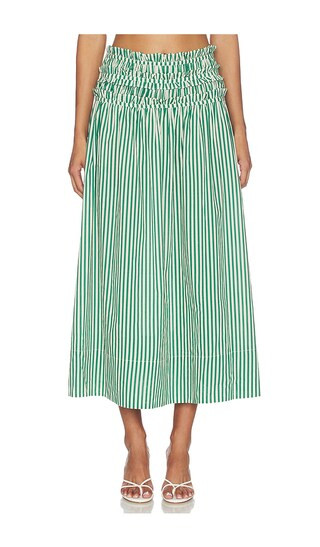 Kali Maxi Skirt in Apple Green & White | Revolve Clothing (Global)