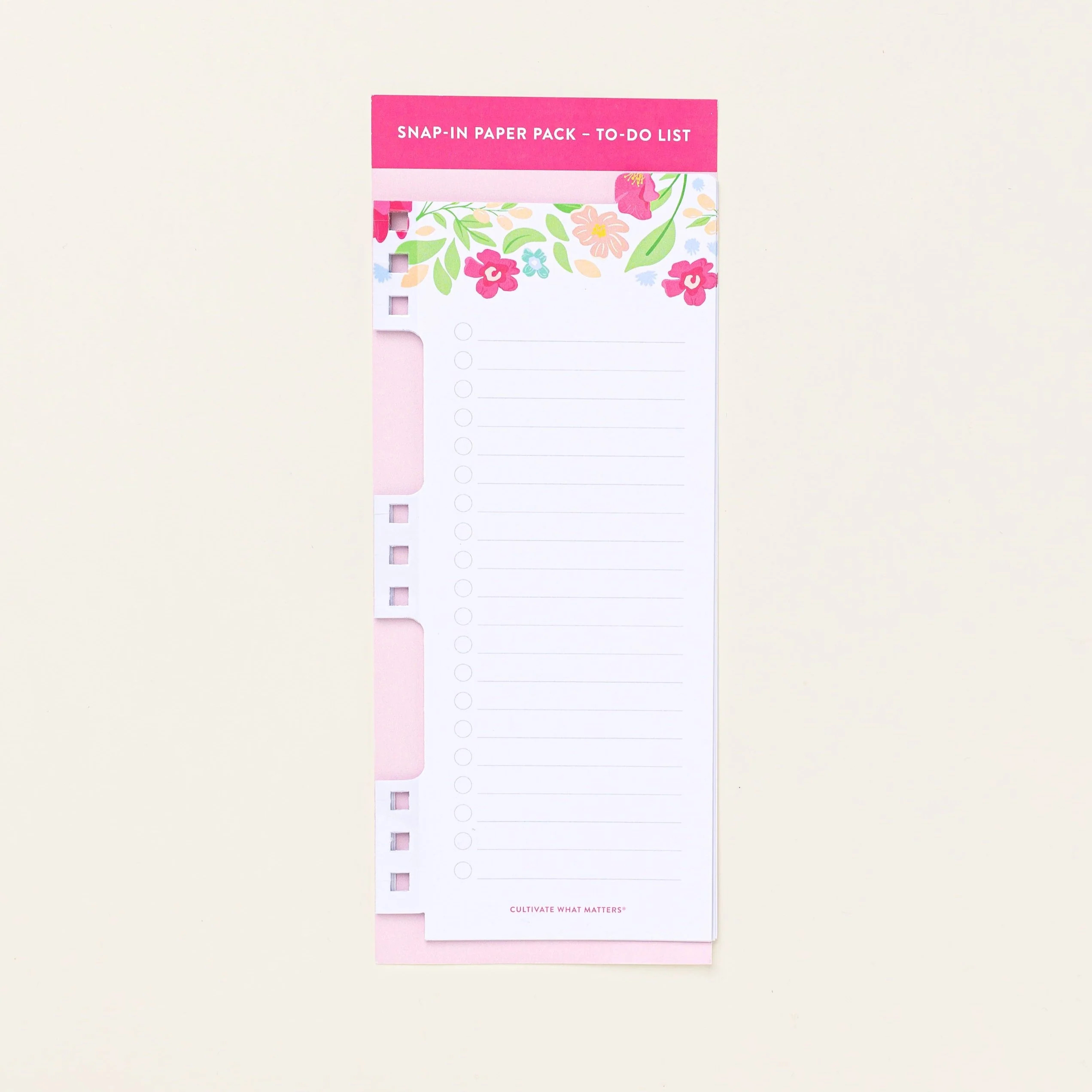 Snap-In Paper Pack | To-Do List | Cultivate What Matters