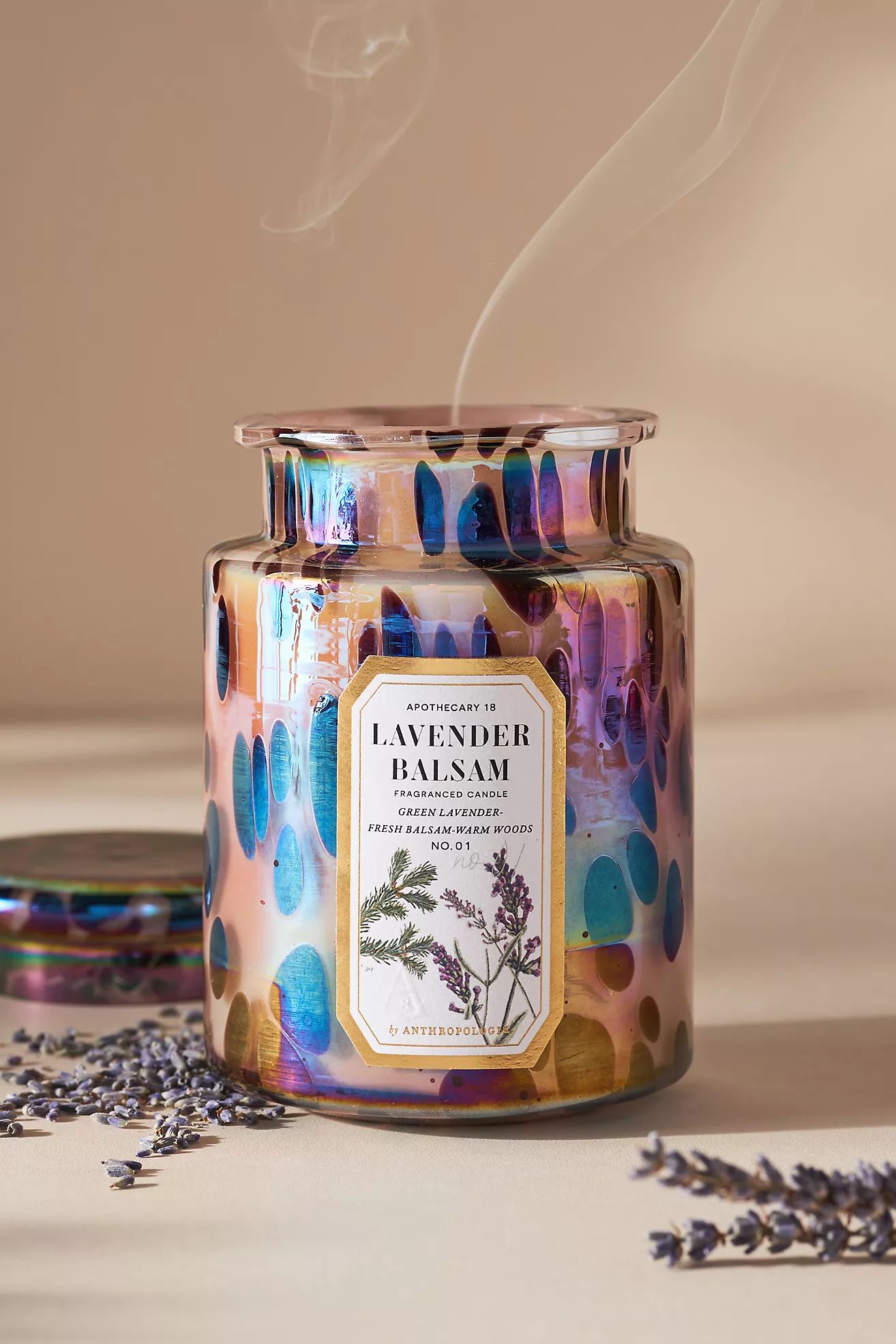 Apothecary 18 Lavender Balsam Fresh Floral Glass Jar Candle | Anthropologie (US)