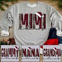 Personalized Grandma Claus Sweatshirt, Christmas Sweatshirt For Mimi Claus, Custom Title Nana Mom Xm | Etsy (US)