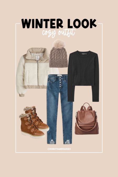 This comfy winter look is bound to keep you look cute and feeling warm. I love this sherpa puffer coat, it’s so cute! These boots are a must-have for the winter months  

#LTKshoecrush #LTKSeasonal #LTKstyletip