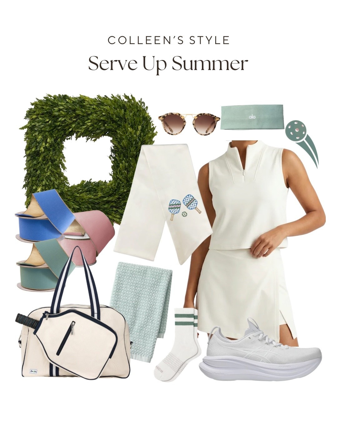 Serving up summer in this adorable look that pairs perfectly with our pickle ball wreath sash!

#LTKootd #LTKActive