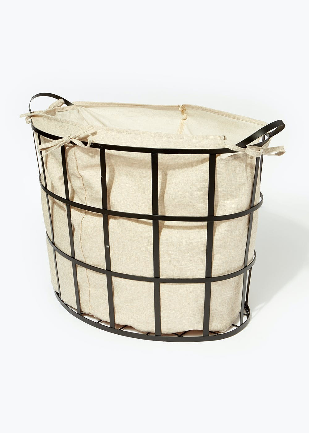 Metal Lined Laundry Basket (42cm x 58cm x 38cm) – Multi | Matalan (UK)