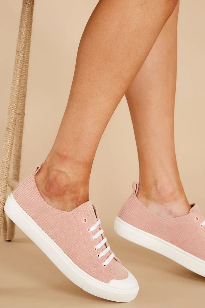 Coffee Run Light Pink Sneakers | Red Dress 