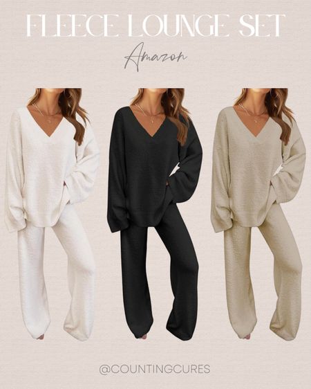 Cozy up in style with this fleece lounge set, with varying colors! Perfect for when you just want to stay at home!
#springfashion #transitionalstyle #amazonmusthaves #affordablefinds

#LTKstyletip #LTKfindsunder100 #LTKSeasonal
