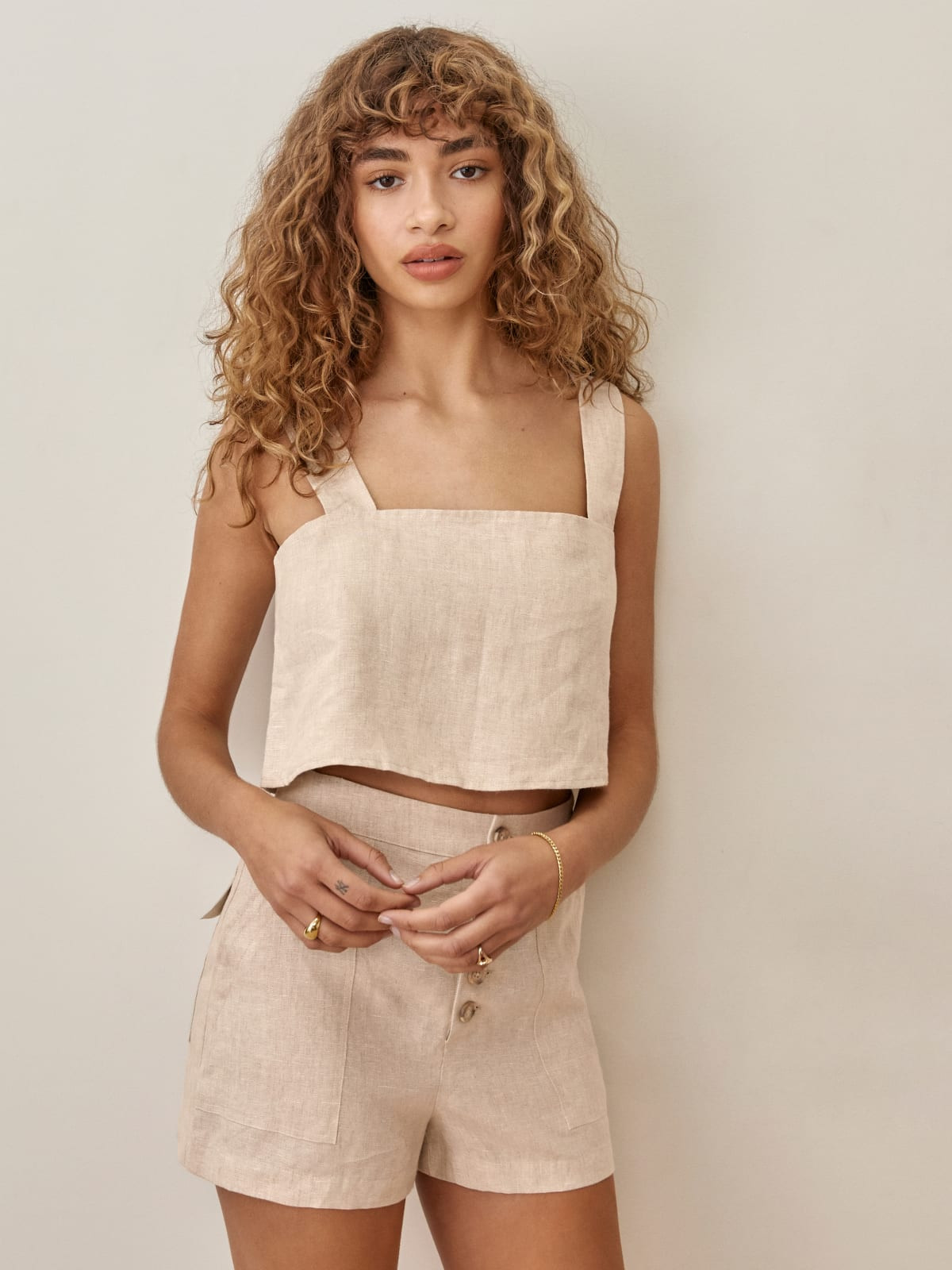 Lorin Linen Top | Reformation (Global)