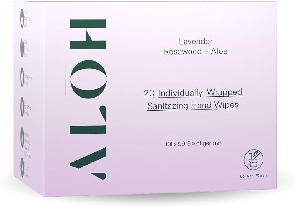 ALŌH Skin- Softening Sanitizing Hand Wipes – Lavender Rosewood + Aloe -1 box of 20ct Individua... | Amazon (US)