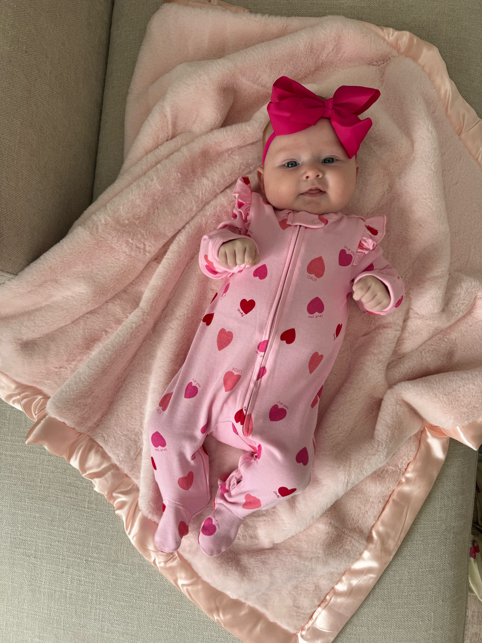 Baby girl ruffle heart sleep ‘n play pajama one piece 🩷

#LTKkids #LTKbaby #LTKSeasonal