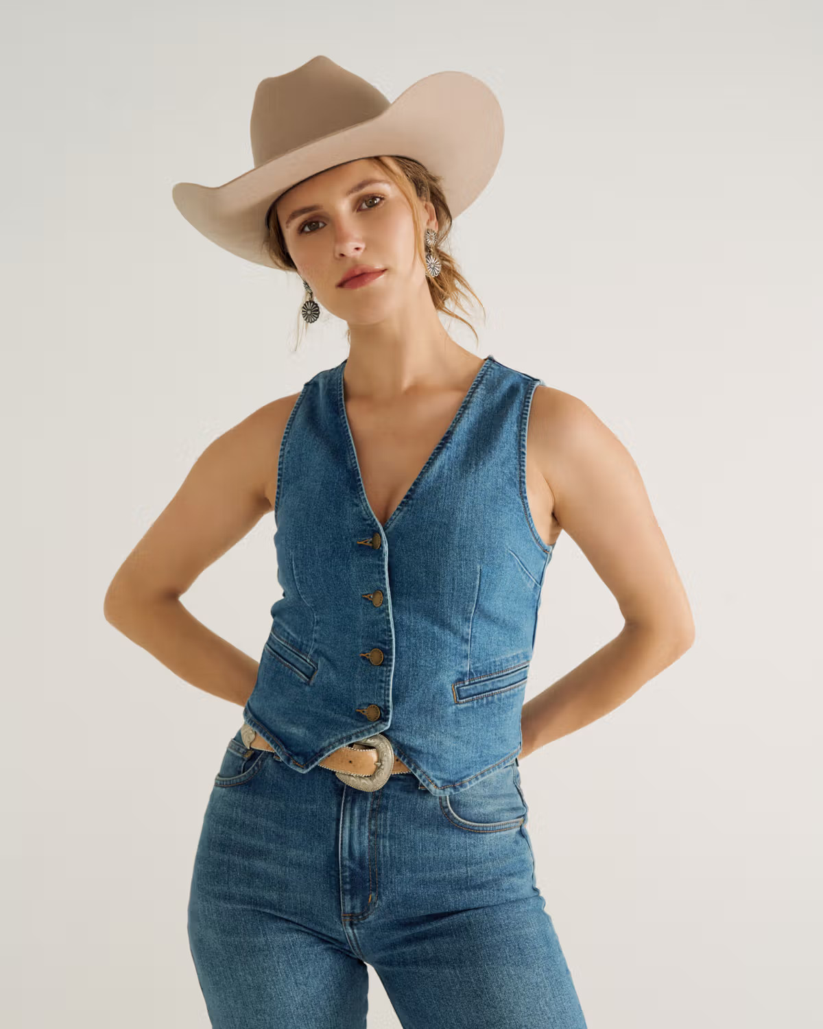 Women's Denim Vest | Tecovas | Tecovas