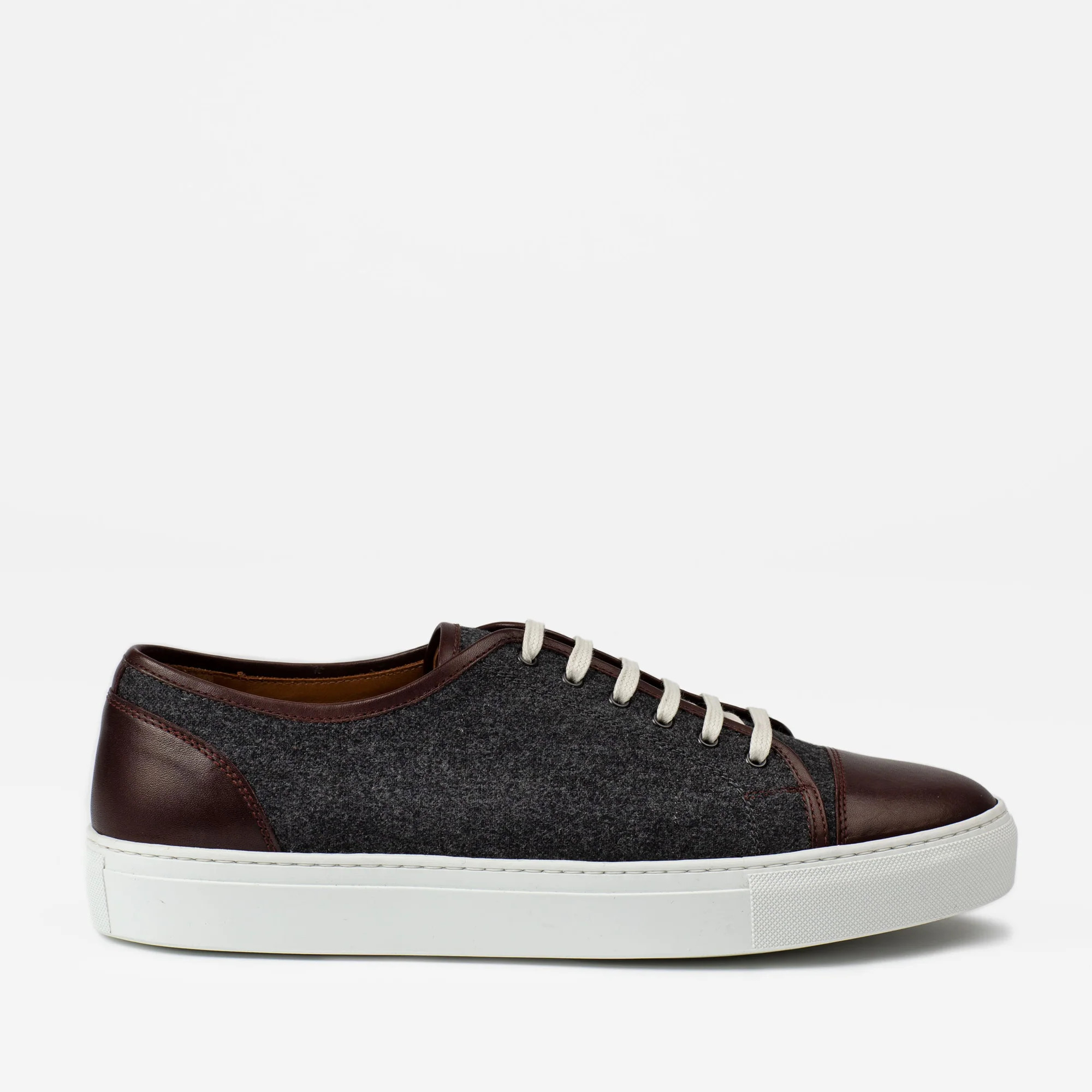 The Jack Sneaker in Grey/Oxblood | Taft