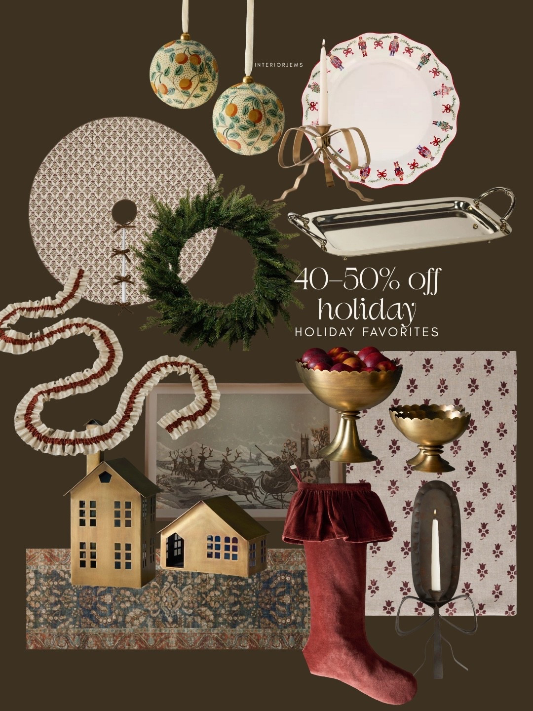 OK holiday sales are going crazy right now 40 to 50% off designer holiday Lulu and Georgia and McGee and Co., Holiday, entertaining, holiday table, top, Christmas house, houses, brass Christmas house, holiday, decor, realistic, wreath, oversized wreath

#LTKHome #LTKGiftGuide #LTKHoliday