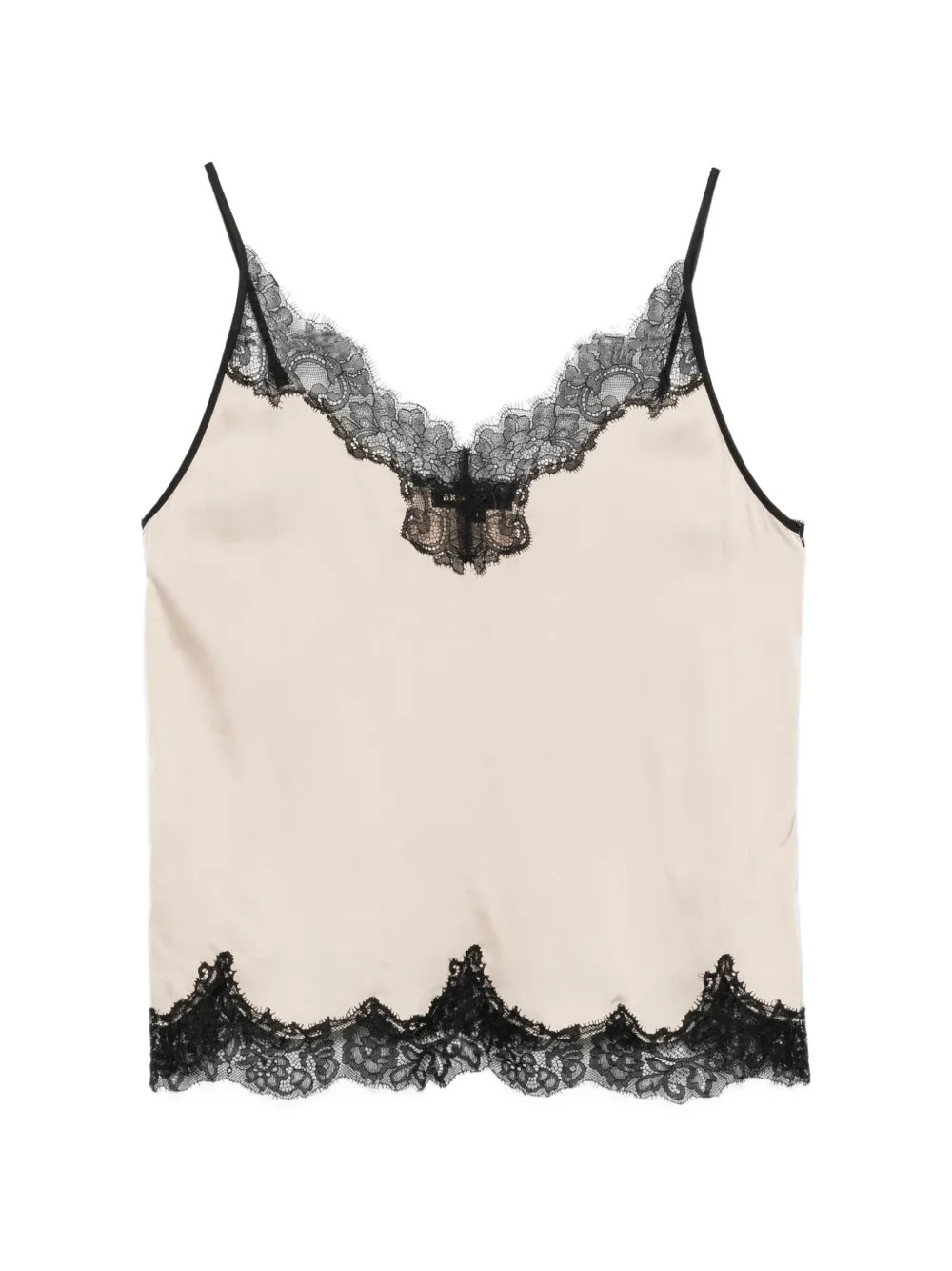 Maje lace-trim top - Neutrals | Farfetch Global