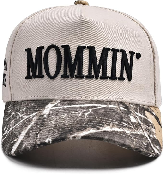 Mommin Trucker Hat for Women Embroidered Mom Baseball Cap Adjustable Canvas Vintage Hat for Casua... | Amazon (US)
