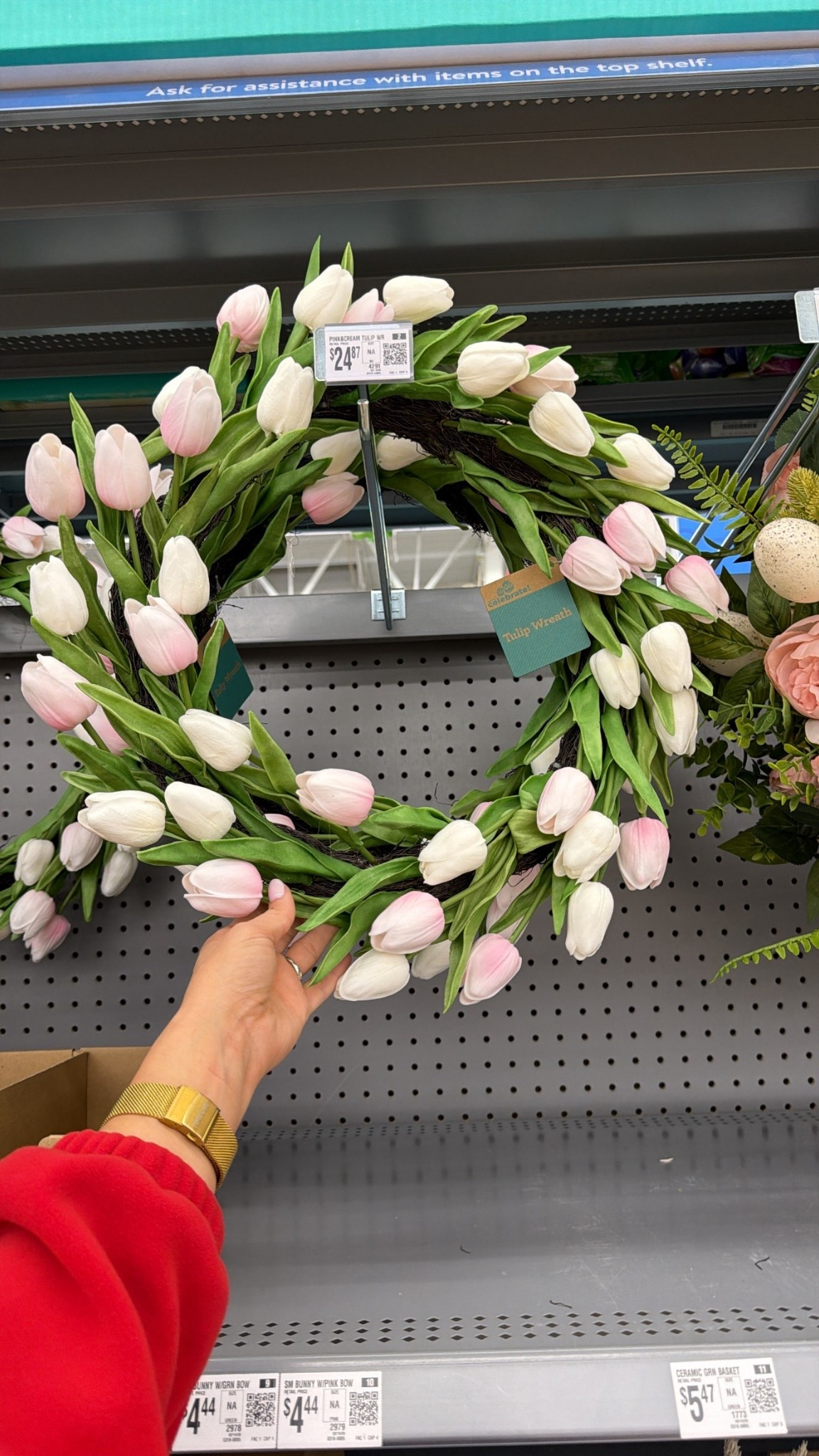  This pink and cream tulip wreath is giving all the Easter and spring vibes. The colors are so soft and beautiful, and it’s the perfect way to add a fresh seasonal touch to your front porch.

I love how full and bright it looks, and it honestly looks way more expensive than it is. Just hang it on your front door and it instantly makes your porch feel ready for spring and Easter.

Walmart has been so good with their spring and Easter home decor this year, and this wreath is such an affordable piece that will make your porch look so pretty for the season.

Linked here in my LTK 🤍
#ltkhome 

#LTKPetite #LTKHome