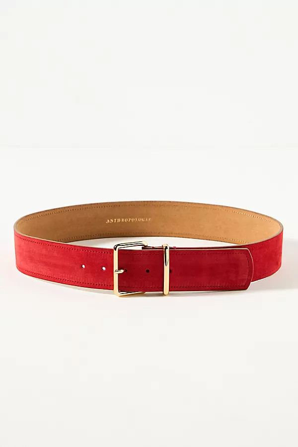Square-Buckle Suede Belt | Anthropologie (US)