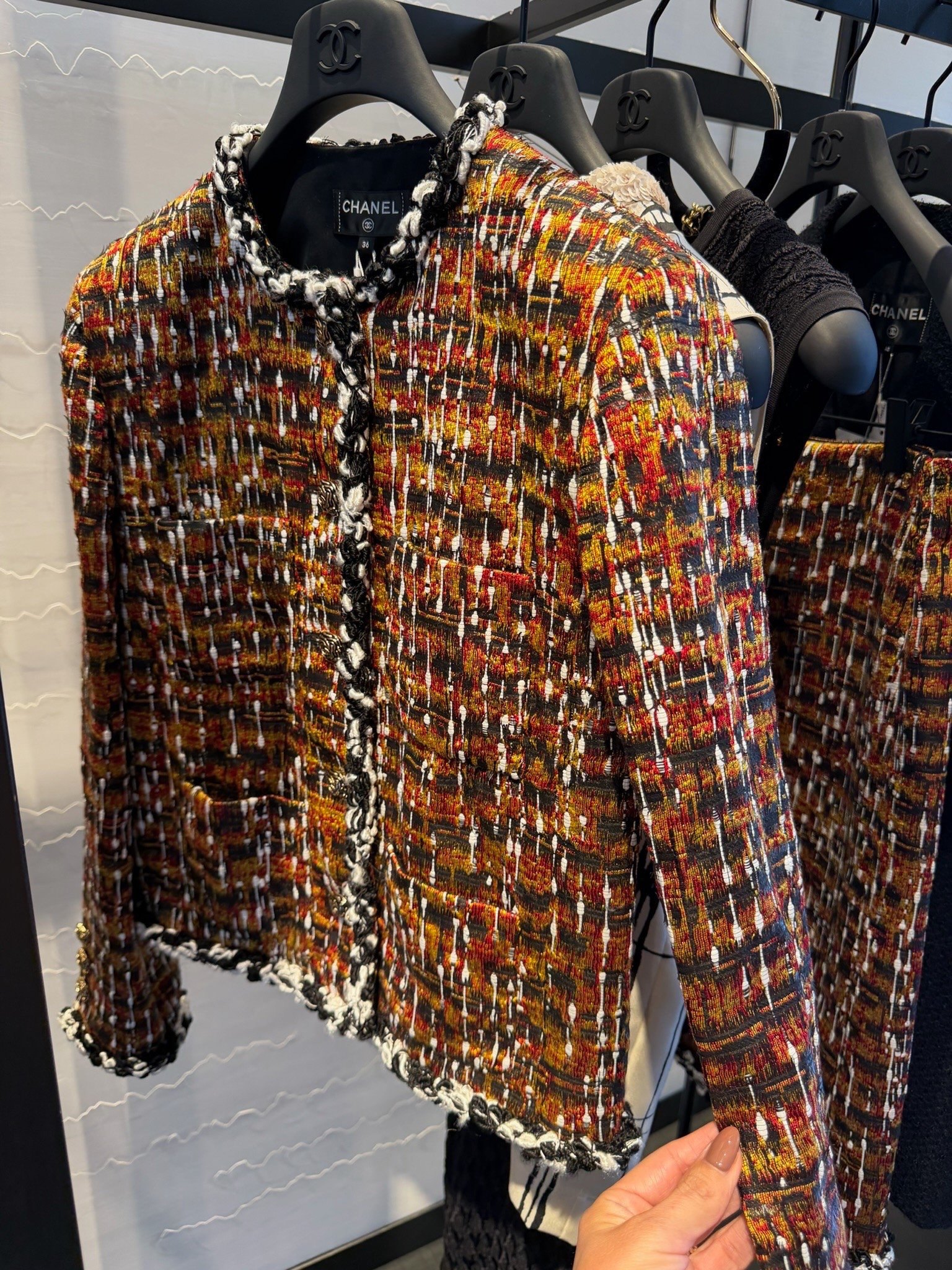 When I saw this jacket I was immediately obsessed! 

Designer, fall jacket, fall fashion, Chanel jacket, designer fashion