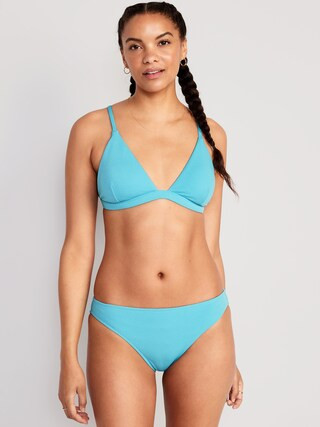 Pucker Triangle Bikini Swim Top for Women | Old Navy (US)