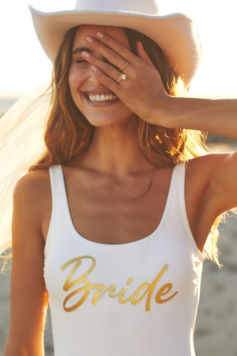 Dive into Romance White and Gold Graphic One-Piece Swimsuit | Lulus (US)