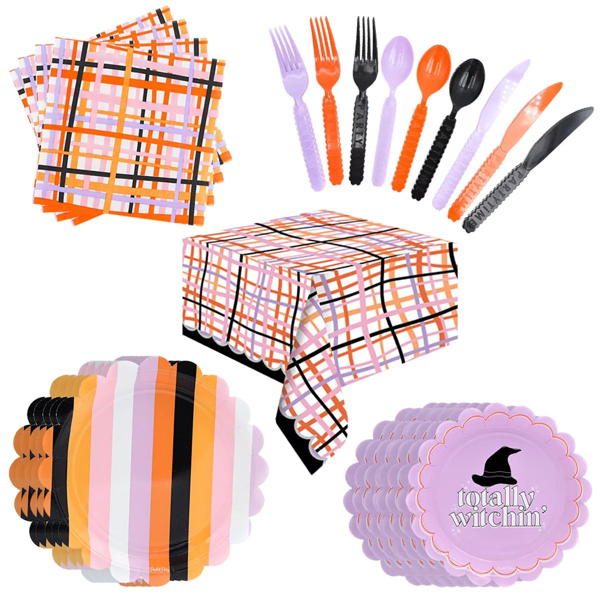 Packed Party 'Totally Witchin' Halloween Party Bundle, Serves 10 Guests, Party Supplies Set, 79 P... | Walmart (US)