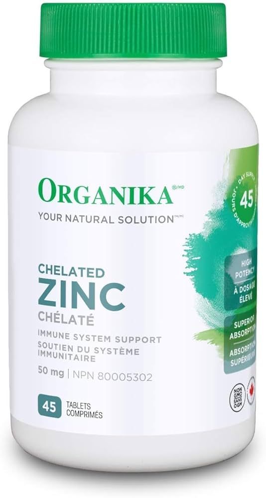 Organika Chelated Zinc 45 Tabs | Amazon (CA)