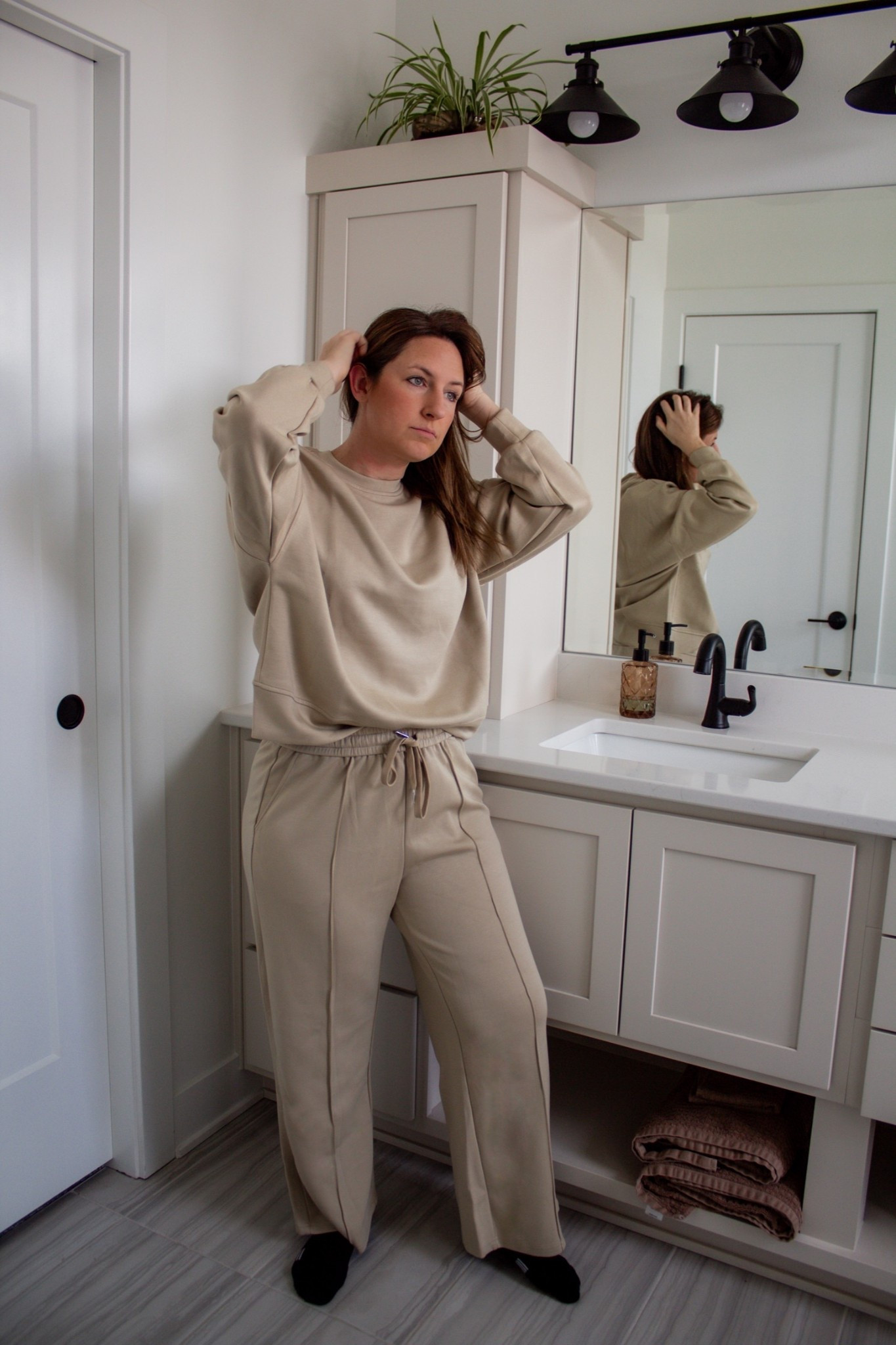 I personally would size down. Fits true to size but it’s a lot of material. Super cozy

#LTKmomlife #LTKootd #LTKTravel